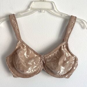 Wacoal Awareness Bra 85567 Sz 34D Underwired Unlined Full Coverage Nude